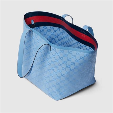 Gucci Totissima Medium GG canvas tote bag in blue .